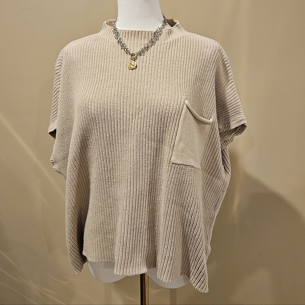 Anrabess | Mock Neck Sweater Top